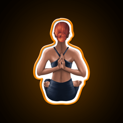 Half Moon Yoga Pose Yoga Led Neon Sign For Wellness Space Rgb Color - Shineneon