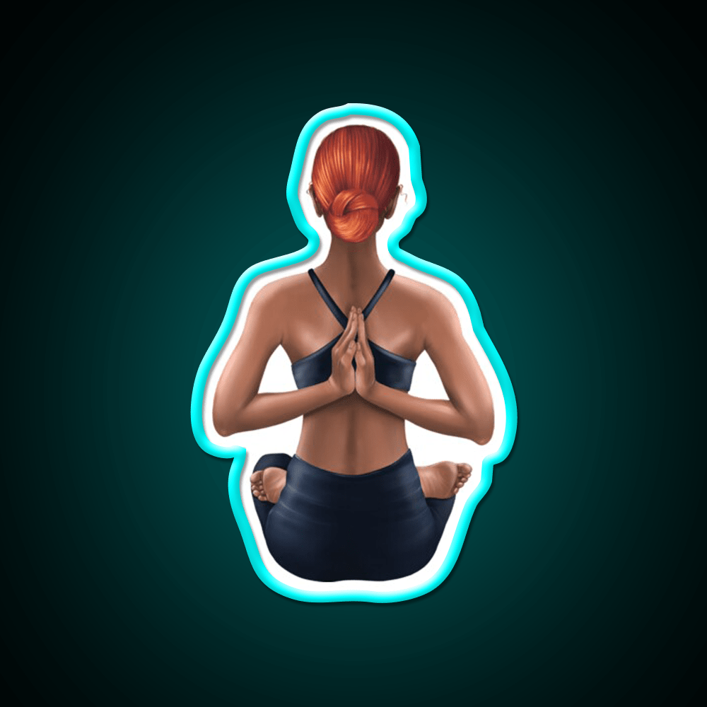 Half Moon Yoga Pose Yoga Led Neon Sign For Wellness Space Rgb Color - Shineneon
