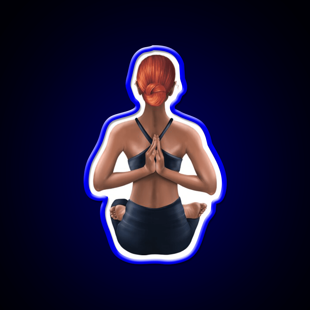 Half Moon Yoga Pose Yoga Led Neon Sign For Wellness Space Rgb Color - Shineneon
