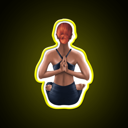 Half Moon Yoga Pose Yoga Led Neon Sign For Wellness Space Rgb Color - Shineneon