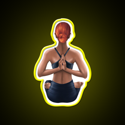 Half Moon Yoga Pose Yoga Led Neon Sign For Wellness Space Rgb Color