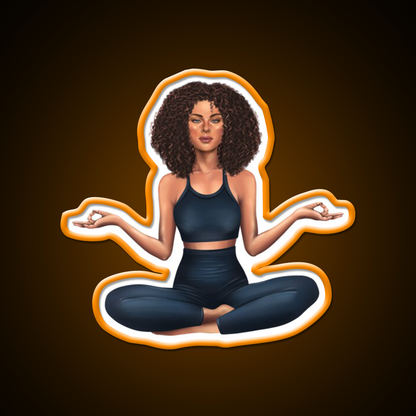 Half Moon Yoga Pose Yoga Led Neon Sign Yoga Studio Rgb Color