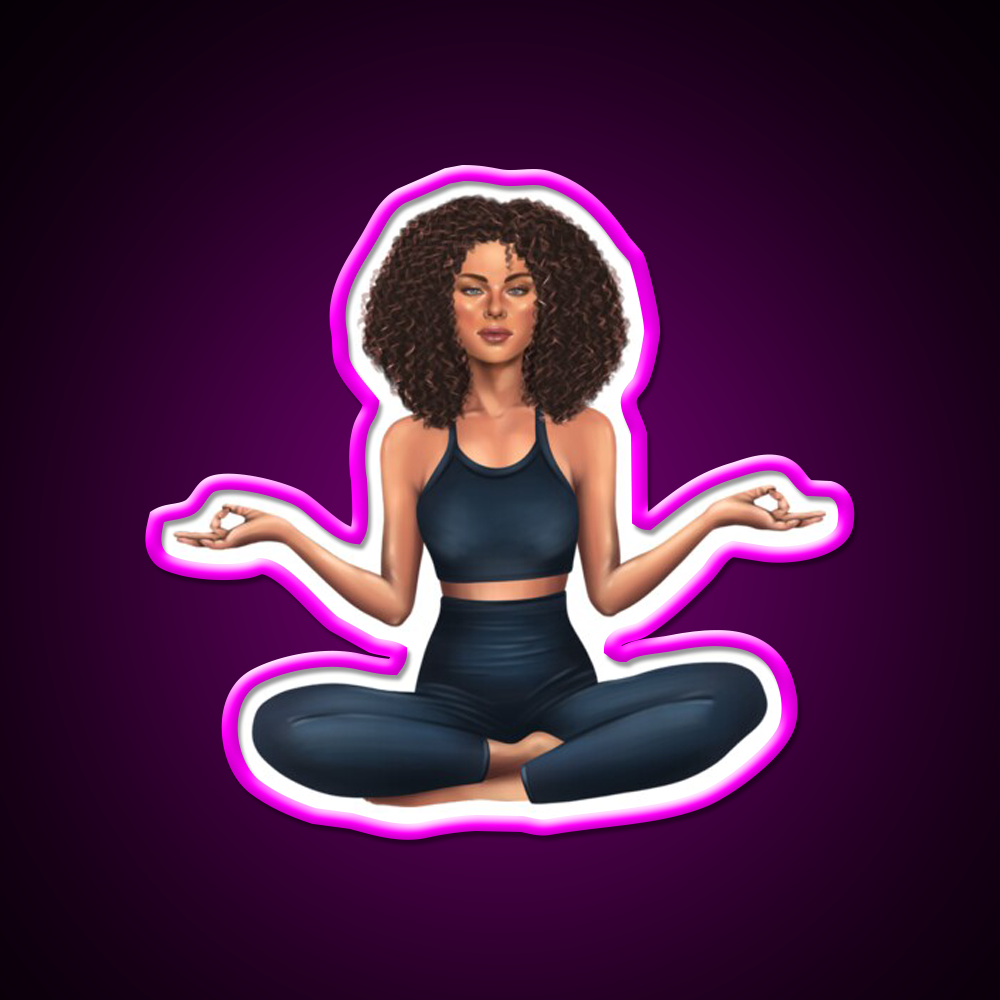 Half Moon Yoga Pose Yoga Led Neon Sign Yoga Studio Rgb Color