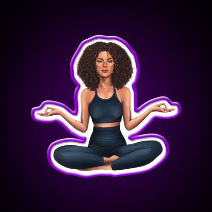 Half Moon Yoga Pose Yoga Led Neon Sign Yoga Studio Rgb Color