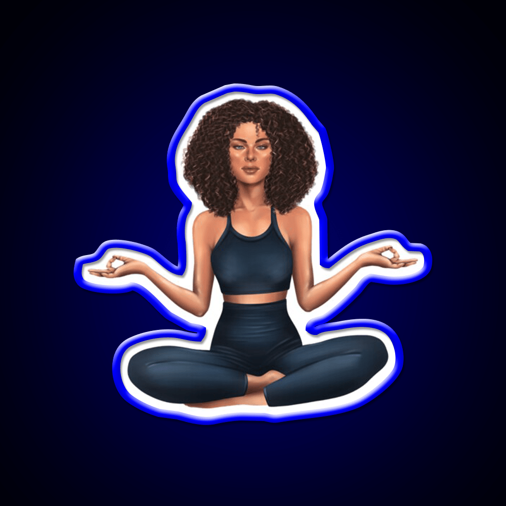 Half Moon Yoga Pose Yoga Led Neon Sign Yoga Studio Rgb Color - Shineneon