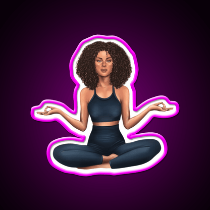 Half Moon Yoga Pose Yoga Led Neon Sign Yoga Studio Rgb Color - Shineneon