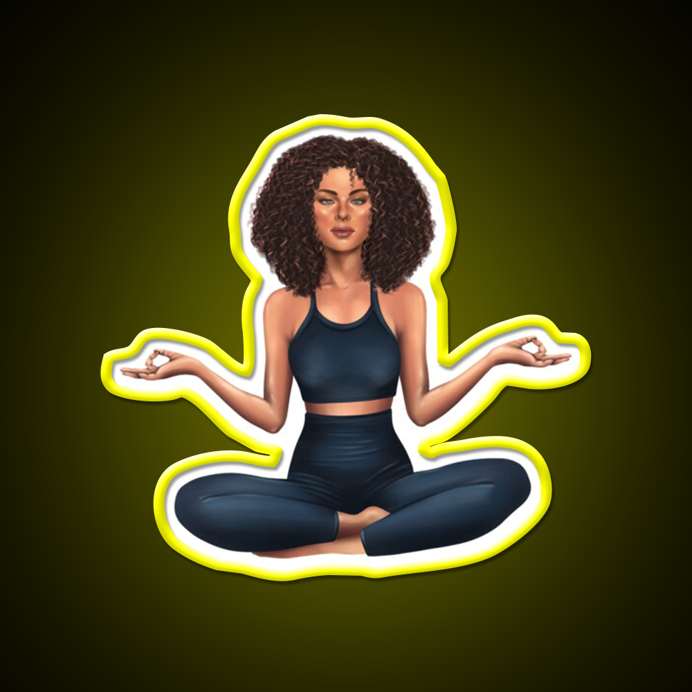 Half Moon Yoga Pose Yoga Led Neon Sign Yoga Studio Rgb Color