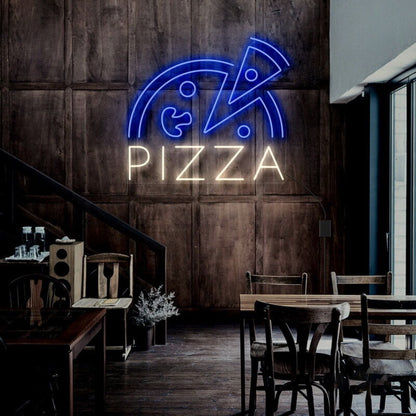 Half Pizza And Slice Led Neon Sign | Shineneon