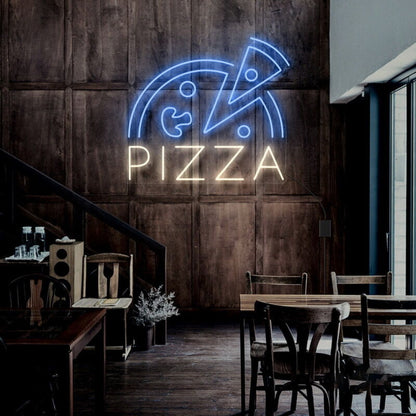 Half Pizza And Slice Led Neon Sign | Shineneon