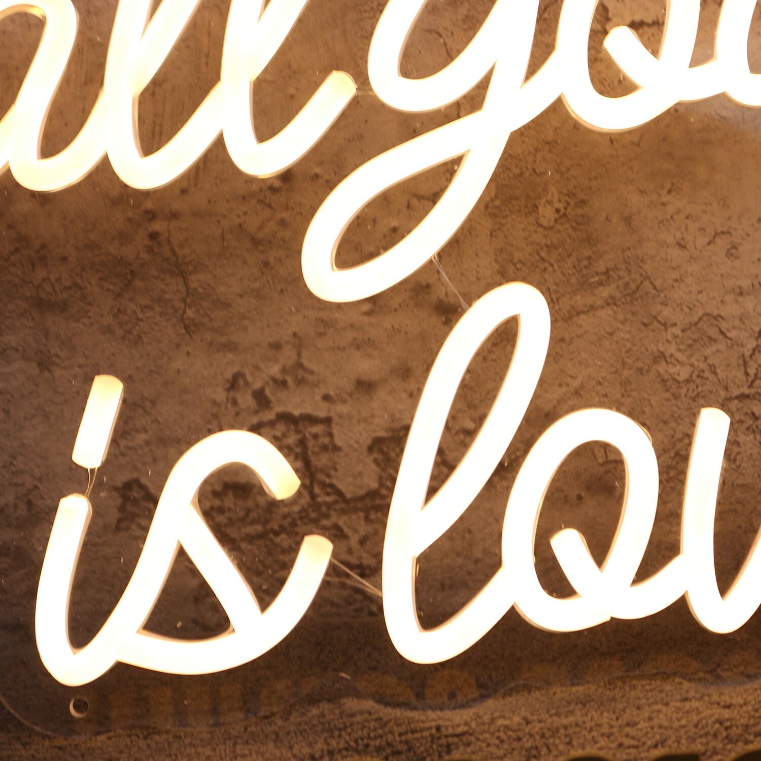 Hall You Need Is Love Yellow Neon Sign | Shineneon