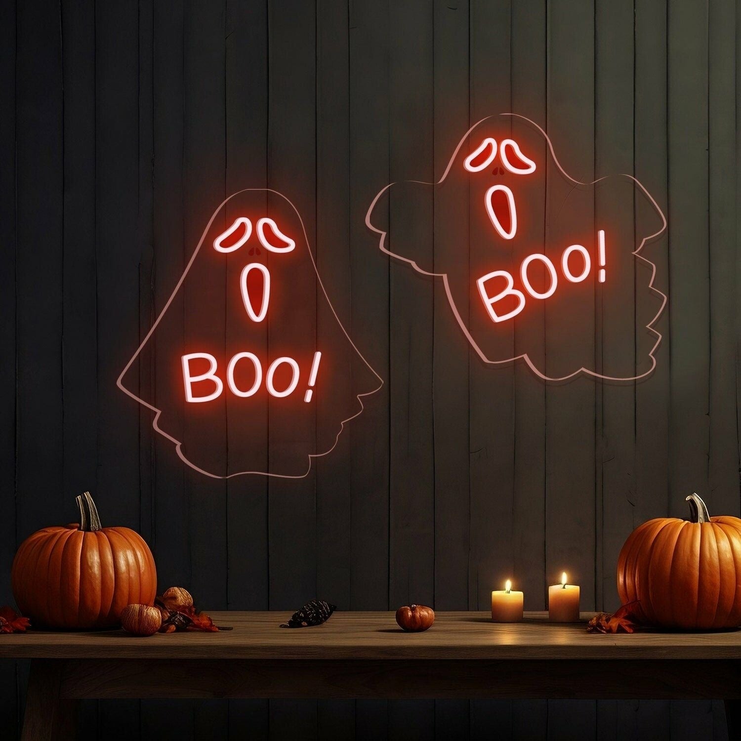 Halloween Ambiance Screaming Ghosts Led Neon Sign | Shineneon