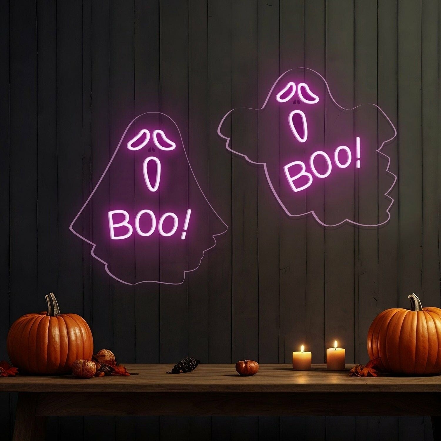 Halloween Ambiance Screaming Ghosts Led Neon Sign | Shineneon
