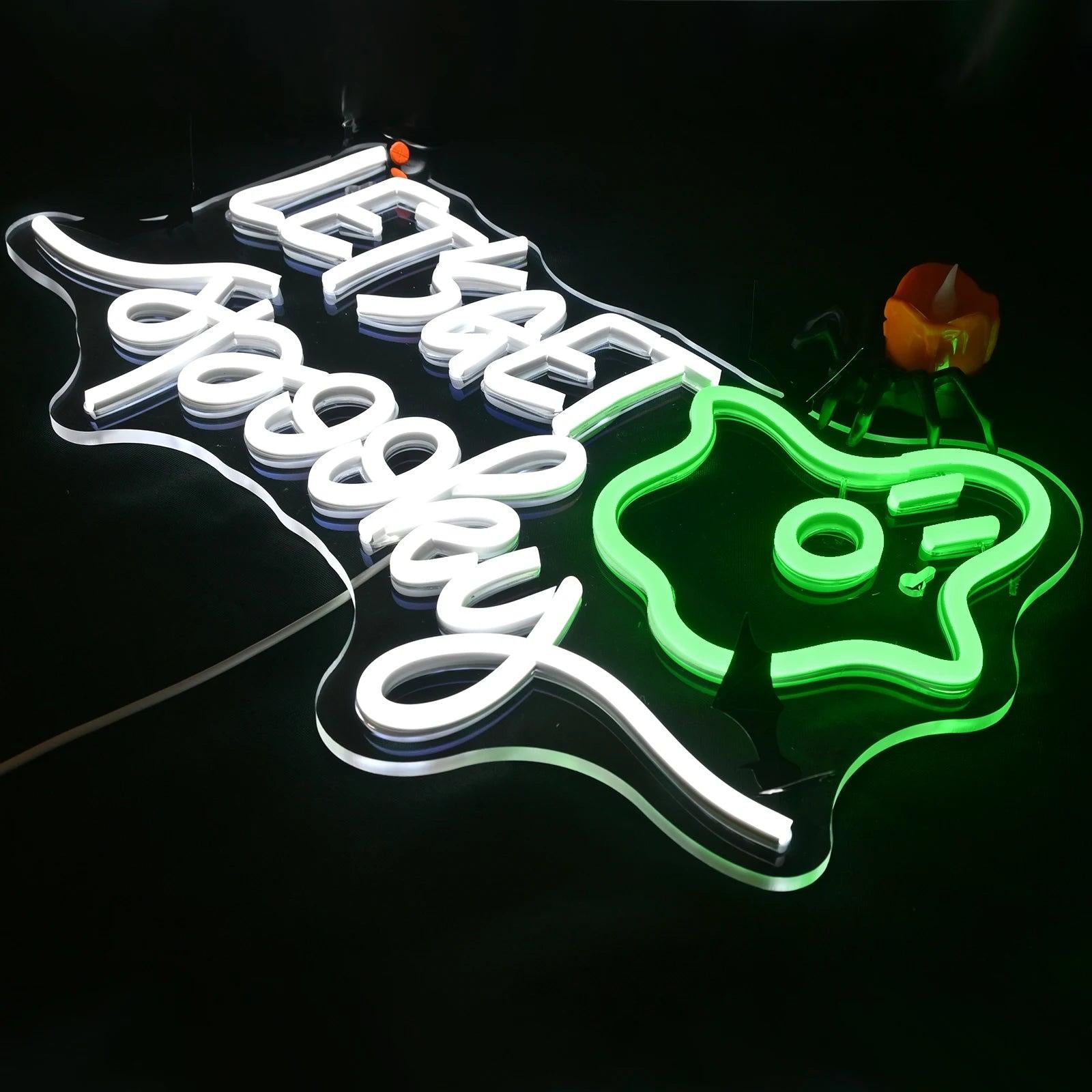 Halloween Boo Pumpkin Led Neon Sign Yellow White Indoor Outdoor Decor - Shineneon