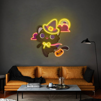 Halloween Cat Led Neon Sign Light Custom Led Signs - Shineneon
