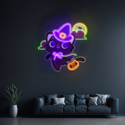 Halloween Cat Led Neon Sign Light Custom Led Signs - Shineneon