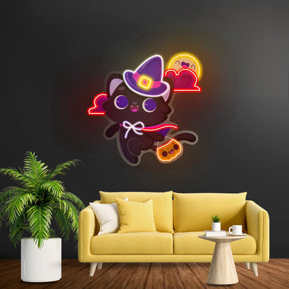 Halloween Cat Led Neon Sign Light Custom Led Signs - Shineneon