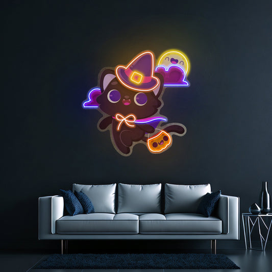 Halloween Cat Led Neon Sign Light Custom Led Signs