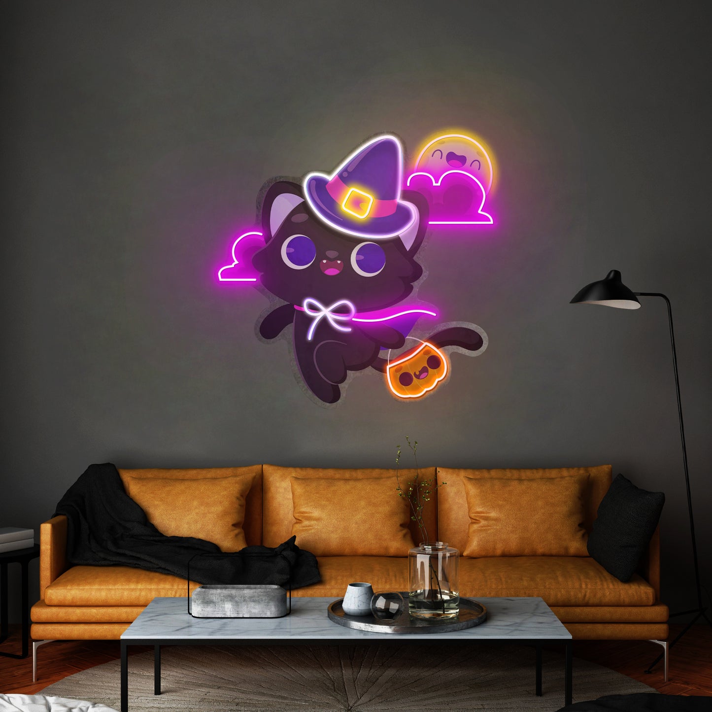 Halloween Cat Led Neon Sign Light Custom Led Signs