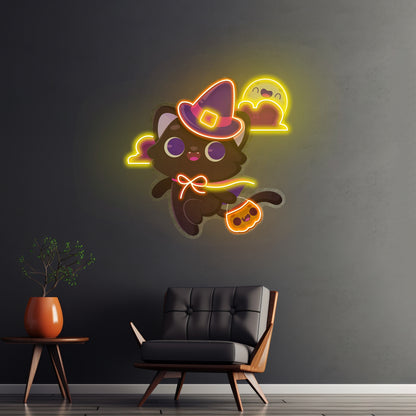 Halloween Cat Led Neon Sign Light Custom Led Signs