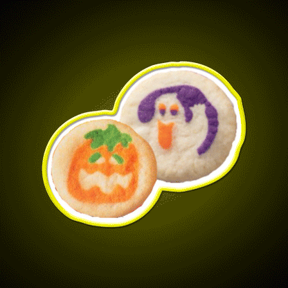 Halloween Cookies Snack Food Led Neon Sign Rgb Color - Custom LED neon sign front view