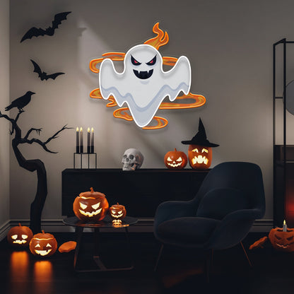 Halloween Day Ghost Fire Neon Acrylic Artwork | Shineneon