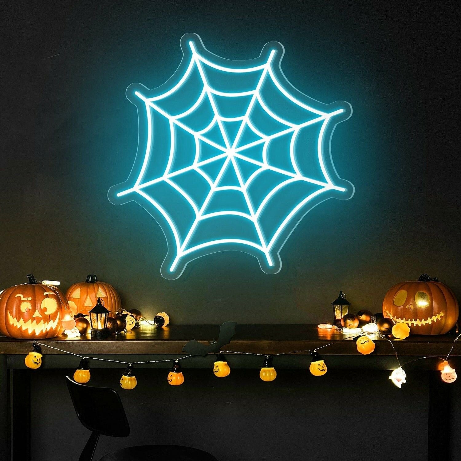 Halloween Festivities Spider Web Neon Sign | Shineneon
