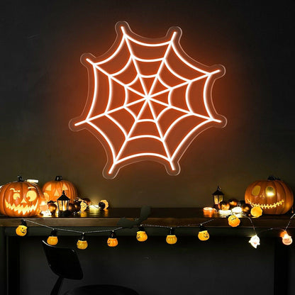 Halloween Festivities Spider Web Neon Sign | Shineneon