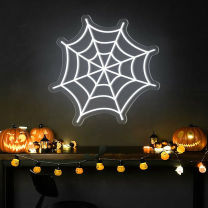 Halloween Festivities Spider Web Neon Sign | Shineneon