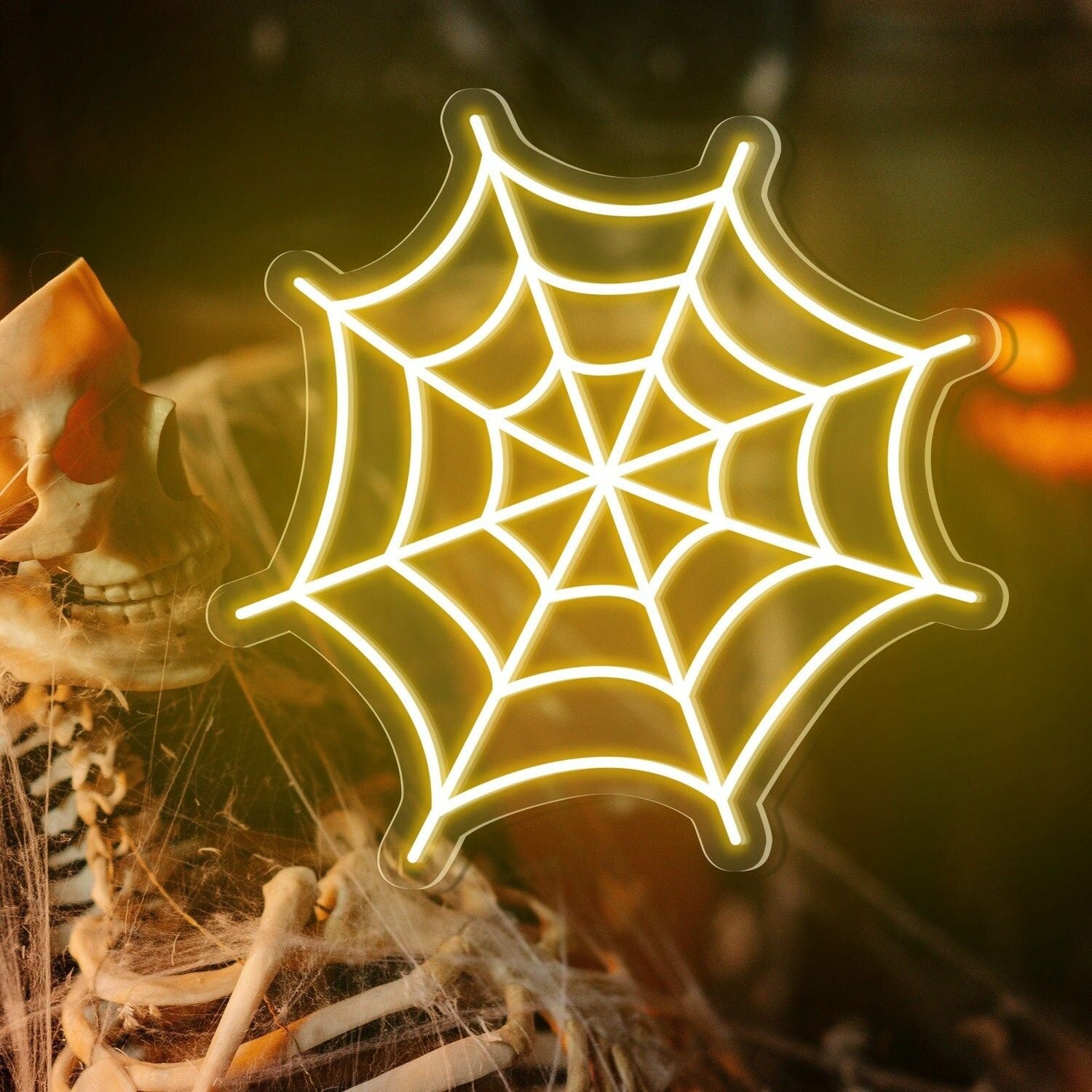 Halloween Festivities Spider Web Neon Sign | Shineneon