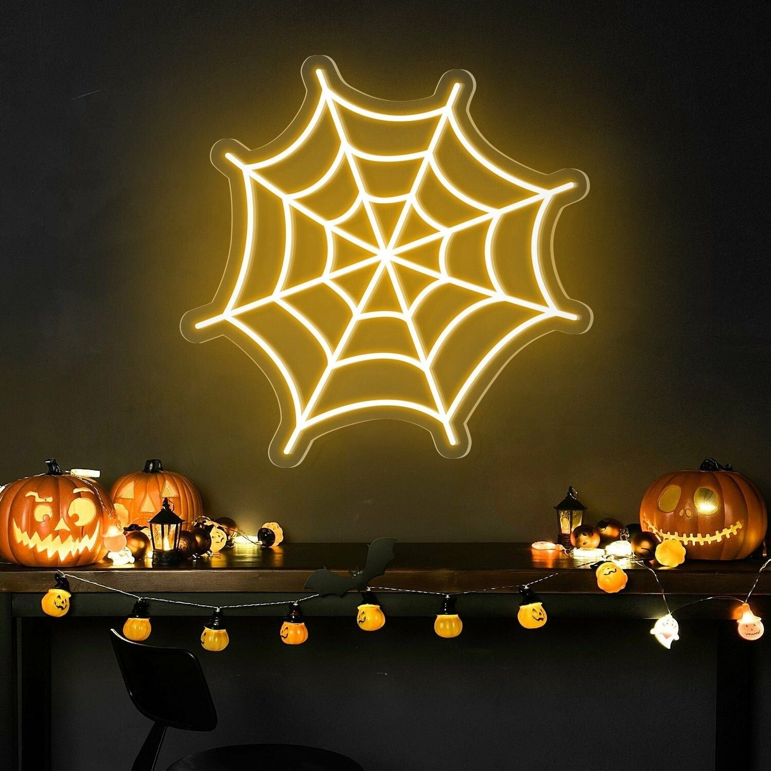 Halloween Festivities Spider Web Neon Sign | Shineneon