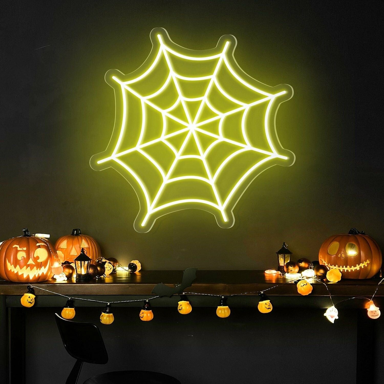 Halloween Festivities Spider Web Neon Sign | Shineneon