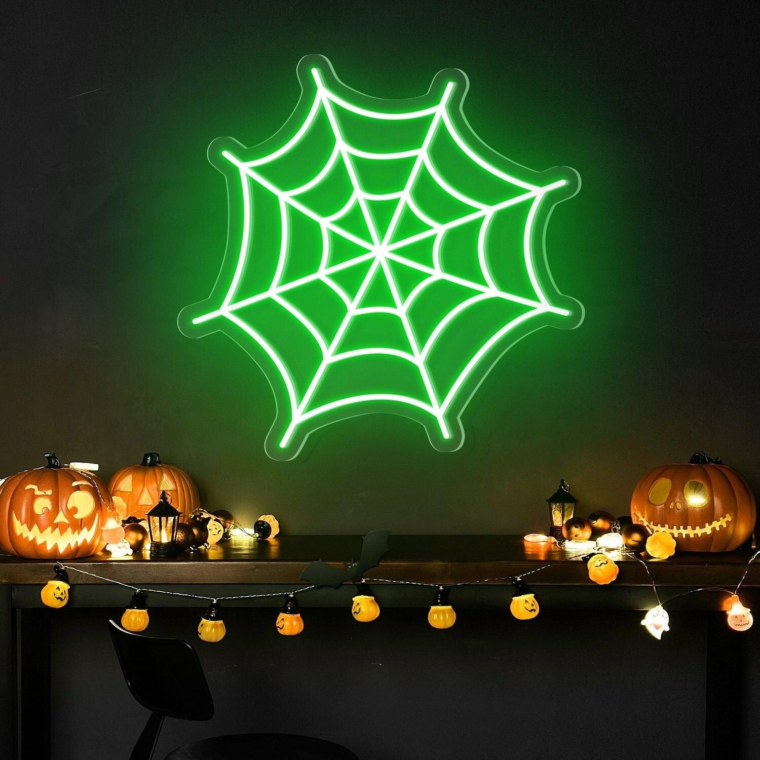 Halloween Festivities Spider Web Neon Sign | Shineneon
