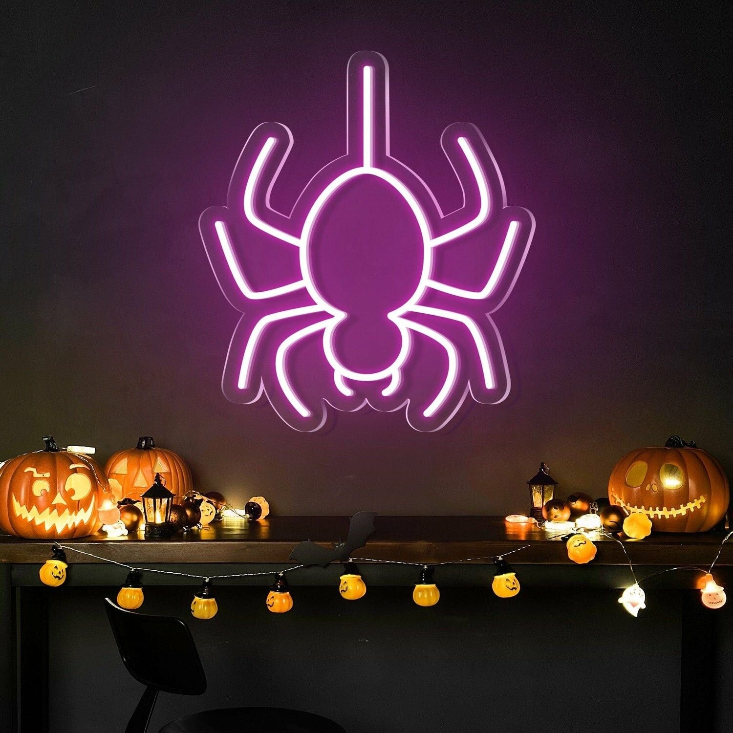 Halloween Festivities With The Spider Halloween Neon Sign | Shineneon