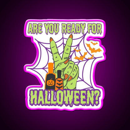 Halloween For Nails Artist Nail Salon Led Neon Sign Rgb Color - Shineneon