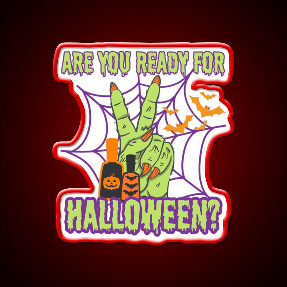 Halloween For Nails Artist Nail Salon Led Neon Sign Rgb Color - Shineneon
