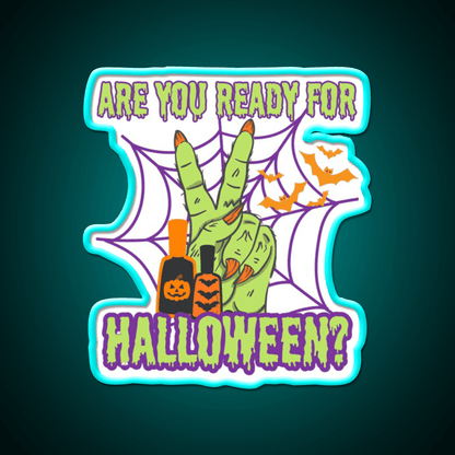 Halloween For Nails Artist Nail Salon Led Neon Sign Rgb Color - Shineneon