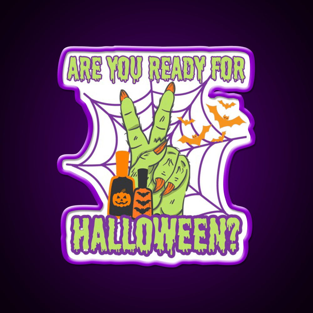 Halloween For Nails Artist Nail Salon Led Neon Sign Rgb Color - Shineneon