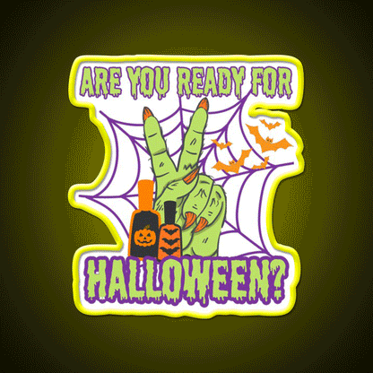 Halloween For Nails Artist Nail Salon Led Neon Sign Rgb Color - Custom LED neon sign front view