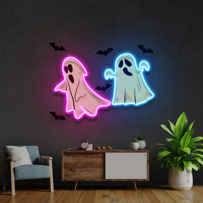 Halloween Ghost Cute Neon Acrylic Artwork | Shineneon