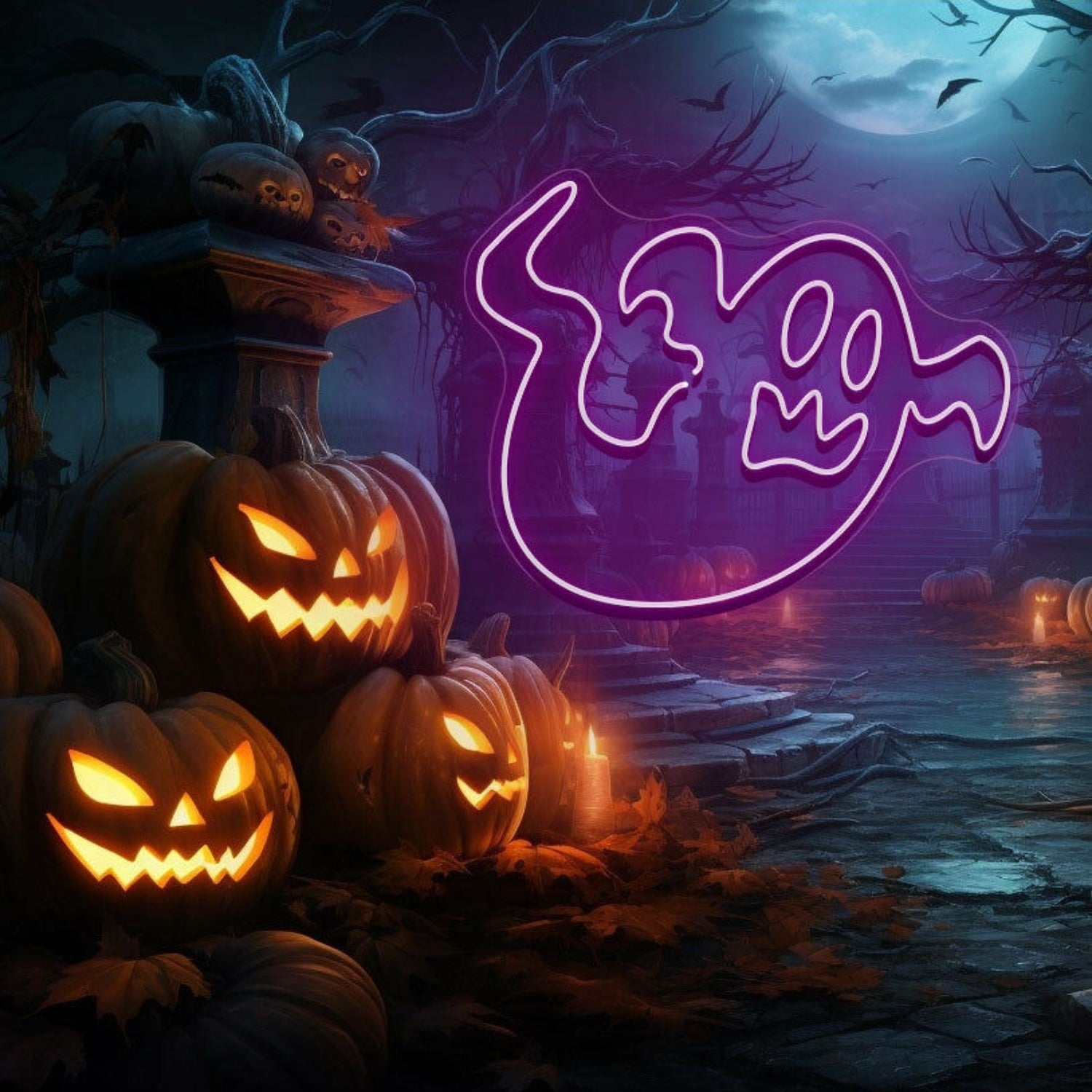 Halloween Ghost Neon Sign Home Room Wall Decoration | Shineneon