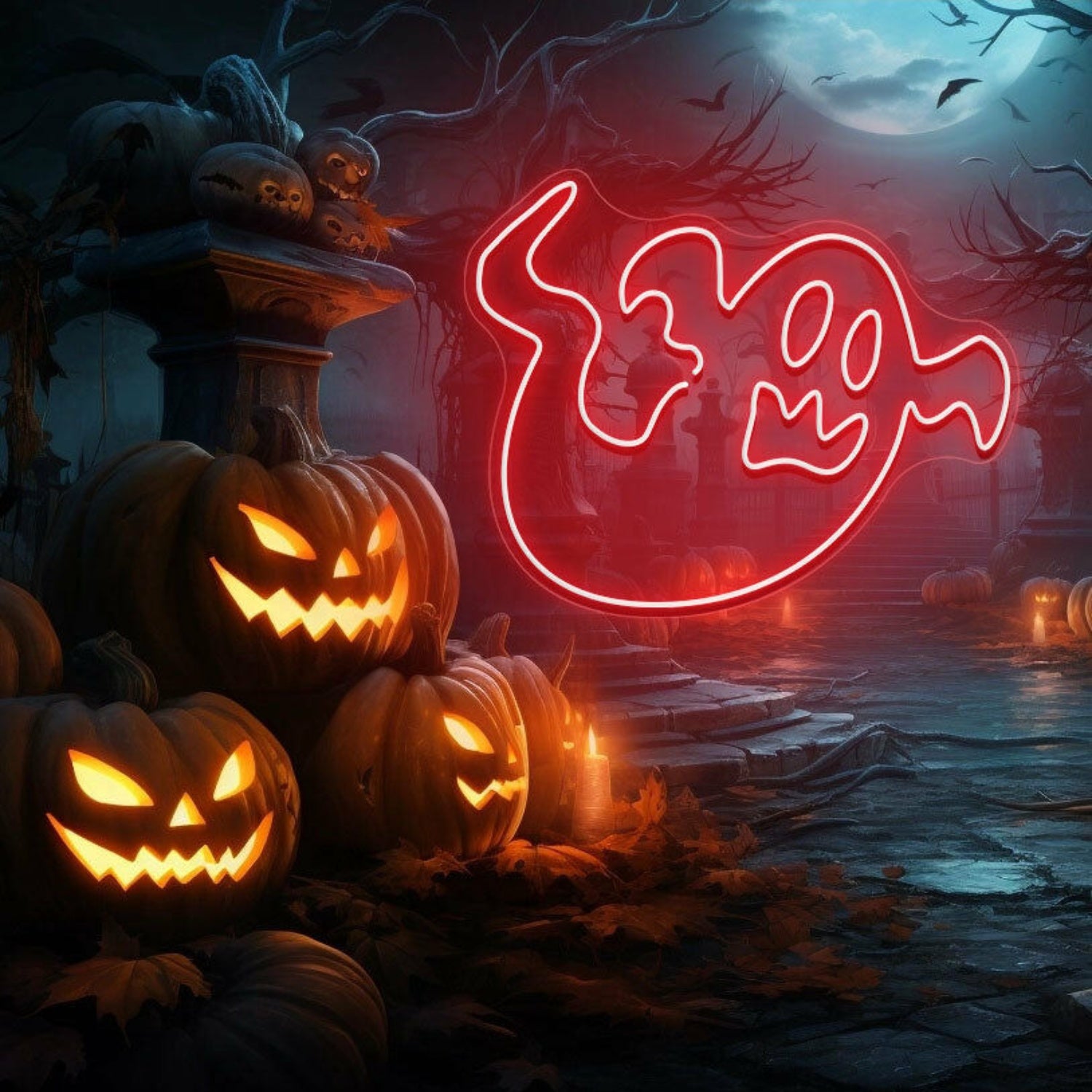 Halloween Ghost Neon Sign Home Room Wall Decoration | Shineneon