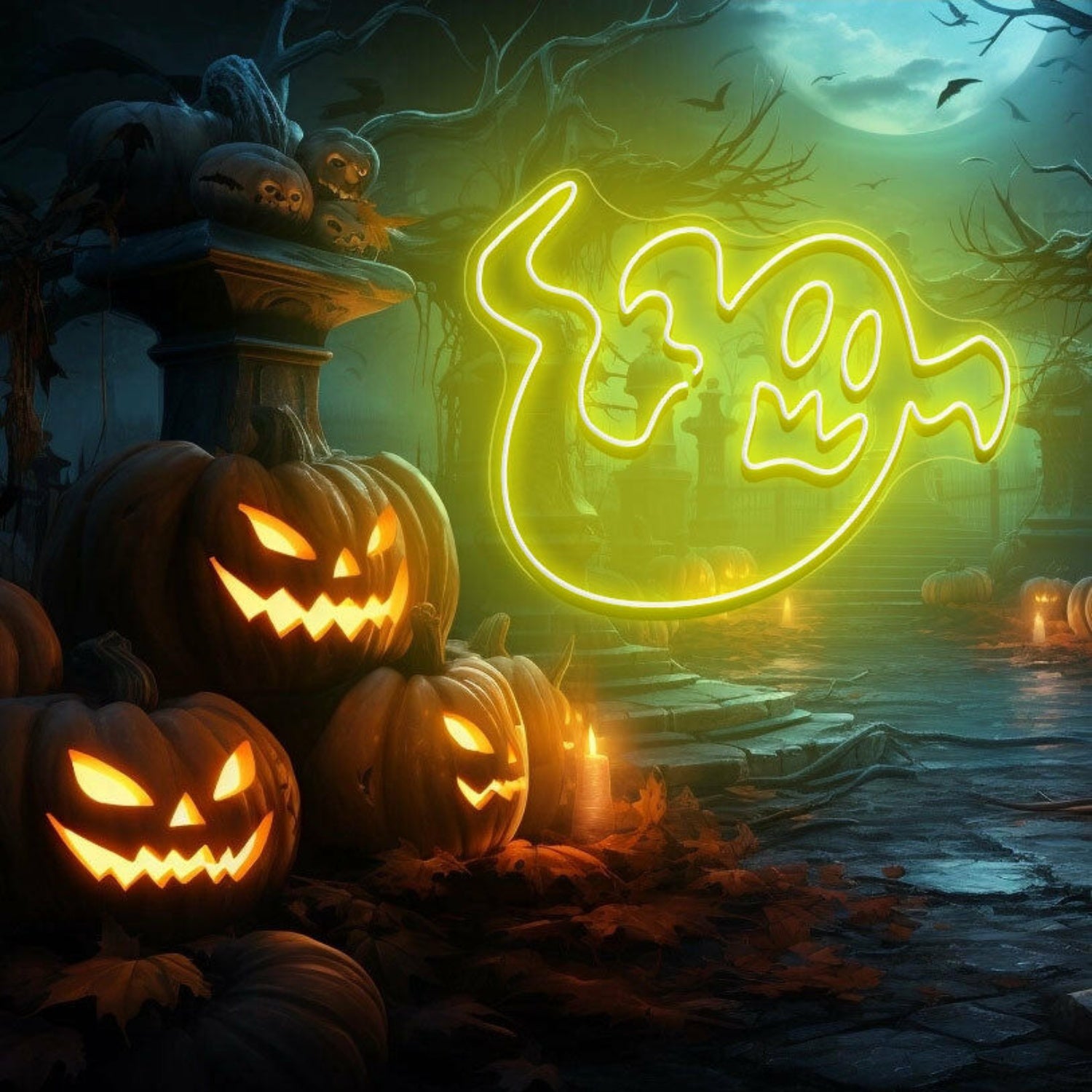Halloween Ghost Neon Sign Home Room Wall Decoration | Shineneon