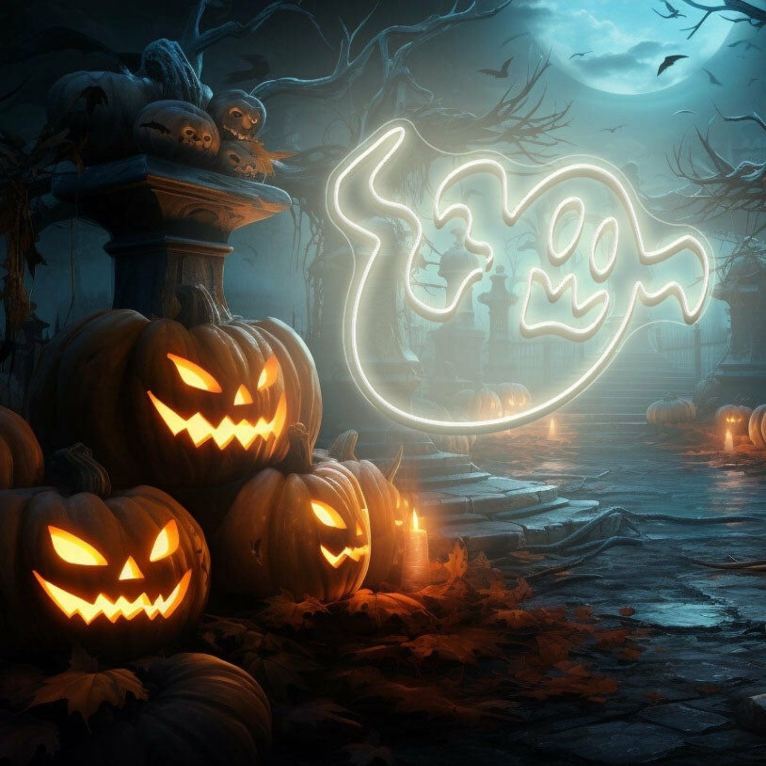 Halloween Ghost Neon Sign Home Room Wall Decoration | Shineneon
