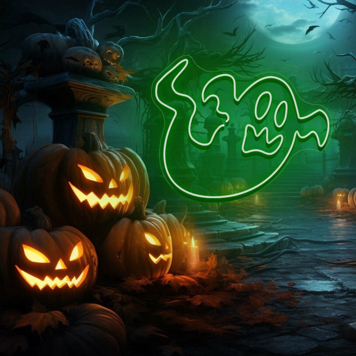 Halloween Ghost Neon Sign Home Room Wall Decoration | Shineneon