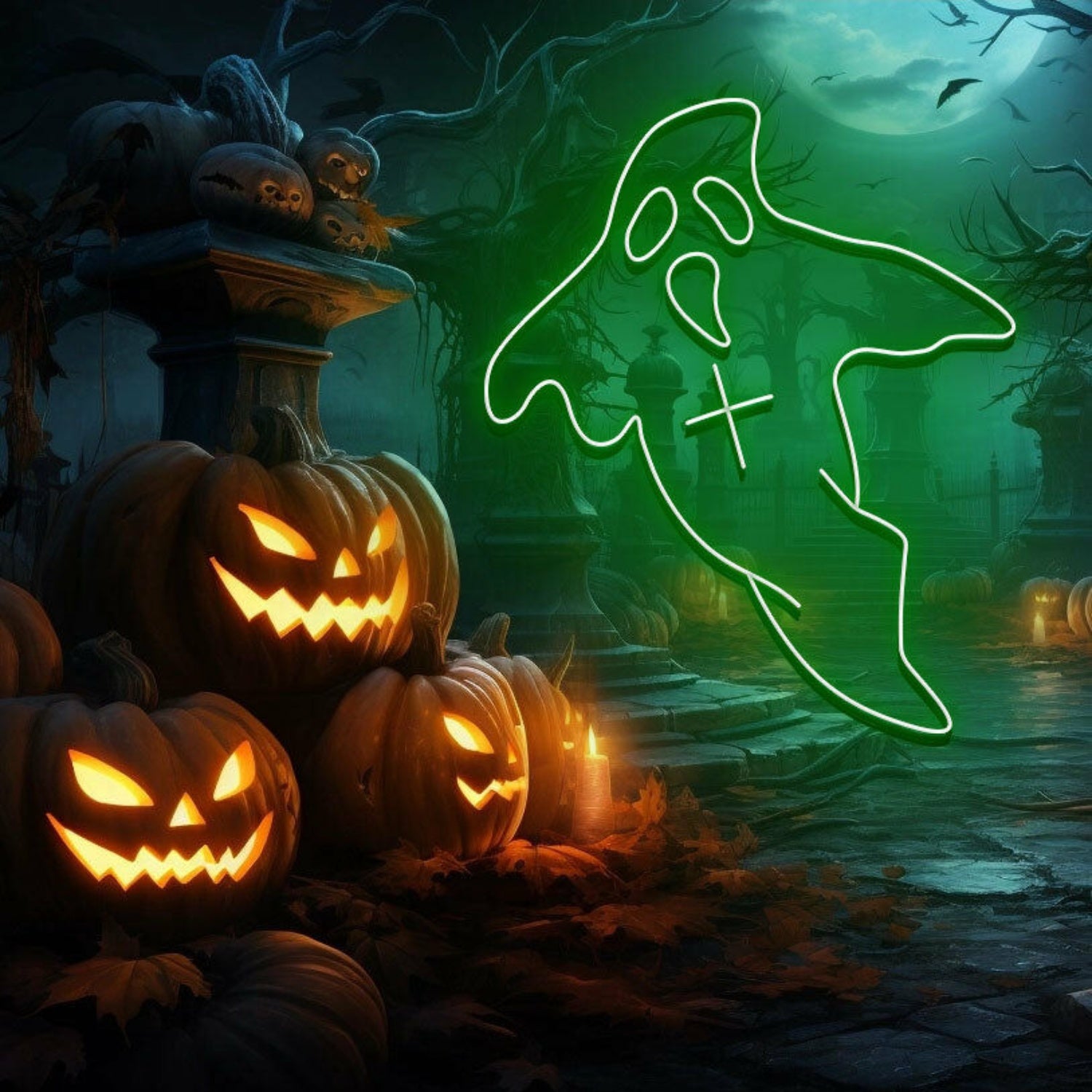 Halloween Ghost Neon Signled Ghost Neon Sign | Shineneon