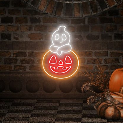 Halloween Ghost Pumpkin Neon Sign | Shineneon
