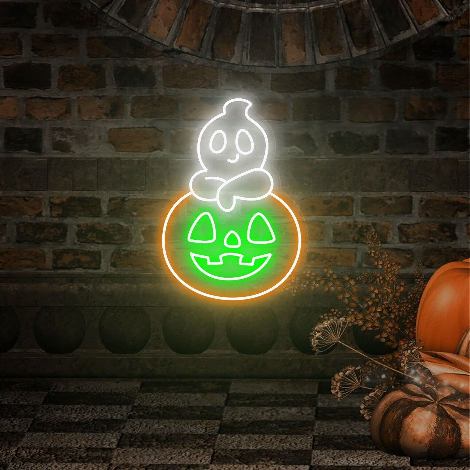 Halloween Ghost Pumpkin Neon Sign | Shineneon