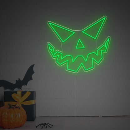 Halloween Haven Pumpkin Face Led Neon Sign | Shineneon