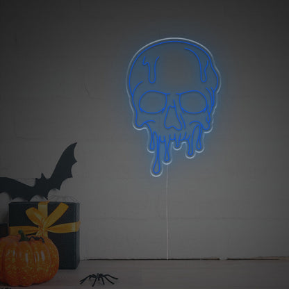 Halloween Melting Skull Head Led Neon Sign | Shineneon