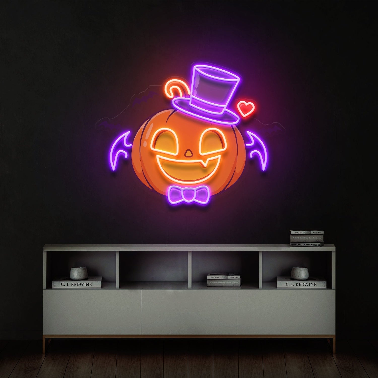 Halloween Monster Pumpkin Neon Acrylic Artwork | Shineneon